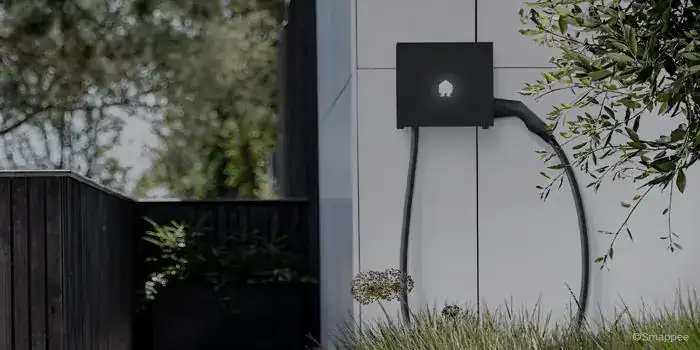 Slimme laadpaal voor elektrische auto's buitenshuis, energiezuinig en snel opladen.