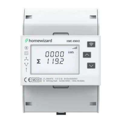Energieverbruiksmeter voor slimme energiebeheer, compatibel met thuisautomatisering.